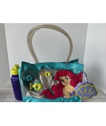 Vintage Disney Store Ariel Little Mermaid Glitter PVC Beach Tote Bag &amp; C... - $27.73