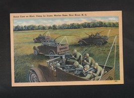 VTG Linen Postcard Scout Car Camp Le Jeune Marine Base New River NC WWII  - £4.69 GBP