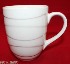 Jamie Oliver Porcelain White Embossed Waves Coffee Tea Mug Cup 1403002 T... - $29.66