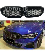 All Black Grill for BMW New 3 Series G20 G28 Diamond Kidney Grille 2020+... - £74.11 GBP
