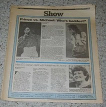 Prince Michael Jackson Show Newspaper Supplement Vintage 1988 - $29.99