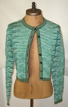New NWT Womens Worth New York Designer Cardigan Sweater XS Green Blue White Blac - £311.65 GBP