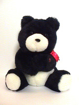 Hallmark Heartline Valentine&#39;s Day Bear Plush Stuffed Animal Card Holder Red Bow - £5.11 GBP