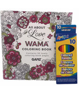 Coloring Book for Adults All About Love 38 Pages Plus Pack of 10 Colored... - $17.24 CAD