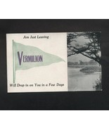 Vintage Postcard 1912 Vermilion Ohio Pennant OH - $5.99