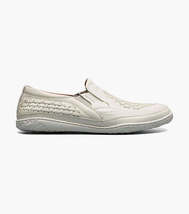 Stacy Adams Ithaca Moc Toe Slip On Men's Shoes White 25656-100 image 7