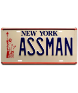 Seinfeld Kramer ASSMAN Replica New York Vanity License Plate Tin Sign Ma... - £9.92 GBP