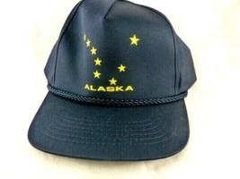 Alaska Baseball Hat Cap with Flag Stars Dark Blue snap back Souvenir - $22.76
