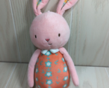 Bunnies By the Bay Pink orange plush bunny rabbit green flowers floral ears - $31.18