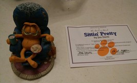 035 1992 Danbury Mint GARFIELD &quot;SITTIN PRETTY&quot; Figurine by Jim Davis COA - £15.89 GBP