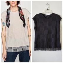 Zara Dark Gray Knit Top Tank Shirt Blouse Size Small - £11.99 GBP