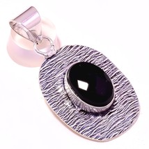 Black Spinel Faceted Gemstone Fashion Gift Pendant Jewelry 2.10" SA 3730 - £4.13 GBP