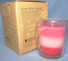New Avon Creamy Berries Candle Pink Berry Scented w/ Glass Holder Air Freshner - $9.49