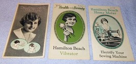 Hamilton Beach Sales Brochures 1930's Vibrator, Hair Dryer, Home Motor - £10.31 GBP