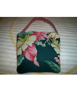 Handmade Vintage Tropical Barkcloth Market Tote Purse Millinery Floral - $36.99