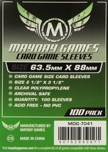 Mayday Games Inc Sleeves: Card Game Sleeves 63.5mm x 88mm Green (100) - £5.68 GBP