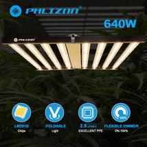 Phlizon PRO 640W LED 8 Bar Fold LED Grow Tent lights Veg Flower Full Spectrum - £299.42 GBP