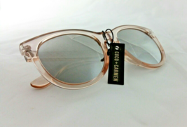 NEW Coco + Carmen Jenny Fox Retro Round Blush Acrylic Mirror Sun Glasses - £33.17 GBP