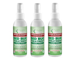 Hygea Natural Extra Strength Bed Bug Treatment Travel Spray 3 oz- 3 pack - £26.37 GBP