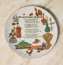 Decorative Plate My Kitchen Prayer 8&quot; Diameter Hand Painted Wall Hang C5293 - £7.69 GBP