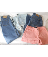 TOMMY, O&#39;NEILL, CELLO FOREVER 21 Size 7 Lot of 4 Jeans &amp; Shorts Denim Zi... - £34.40 GBP