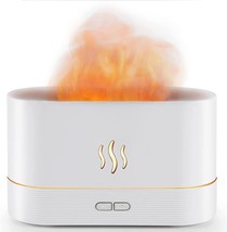 Flame Diffuser Humidifier-Auto Off 180ml Essential Oil Diffuser-2 Modes  (White) - $26.11