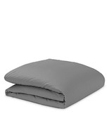 MSRP $169 Riley Home Solid Sateen Full/Queen Duvet Cover Gray Size 110x96in - $40.38