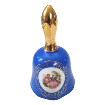 Enesco Dinner Bell Dancing Scene Victorian Blue with Gold Trim Vintage J... - $14.95