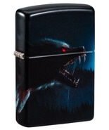 Zippo Lighter - Horror Wolf 540 Color Glow in the Dark Black Matte - 48923 - $38.77