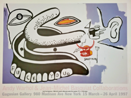 Basquiat X Warhol - Original Exhibition Poster - Nyc - Size 17.8&quot; X 23.7&quot; - 1997 - £258.11 GBP