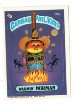 1986 Topps Garbage Pail Kids Warmin’ Norman #115a Series 3 Sticker Card ... - £1.52 GBP
