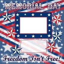 Memorial Day Digital Scrapbookng Quick Page Layout - $3.00