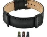 Hirsch Rebel Leather Watch Strap - Genuine Calfskin - Saddle Leather - B... - £48.30 GBP
