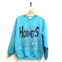 Vintage Charlotte Hornets Basketball NBA Sweatshirt Large - £74.56 GBP