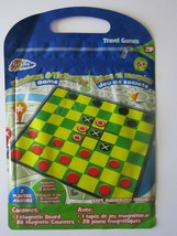 Grafix Travel Games Checkers &amp; Tic Tac Toe Magnetic Portable Zip Closure Handle - £6.32 GBP