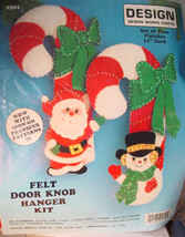 Design Works Felt 11&quot; Door Knob Hanger Ornaments for Christmas set of 2  - $12.99