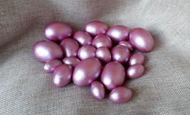 Set of 8 Small Pink wooden eggs Decorate for Easter Pysanky Pysanka Hand... - £5.31 GBP