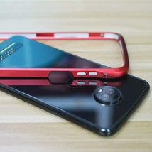 Motorola Moto Z3 Play Case Armor Aluminum Metal Bumper Compatible Moto Mods Red - £38.83 GBP
