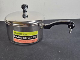Vintage Farberware 2 Qt Aluminum Clad Stainless Sauce Pan / Pot w/ Match... - $49.45