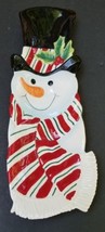 Fitz and Floyd Snowman Snack Therapy Tray Plate Candy Dish - $24.70