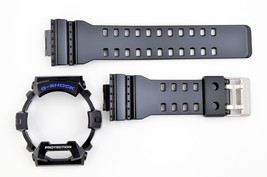 Casio G-8900A-1G-Shock Watch Band &amp; Bezel Rubber Black Shiny G8900-1 Set - £59.91 GBP