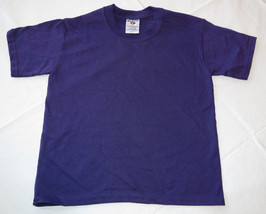 Jerzees Heavyweight Blend S 6-8 Boys youth short sleeve shirt purple NOS - $10.29