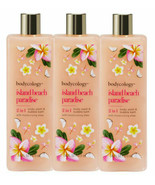 LOT 3 Bodycology 2-in-1 Body Wash & Bubble Bath, Island Beach Paradise 16 oz Ea - $49.38