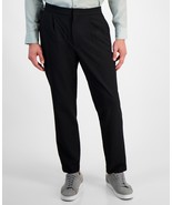 Alfani Dress Pants Men&#39;s 32x32 Deep Black Classic-Fit Textured Seersucker - $503.09 MXN