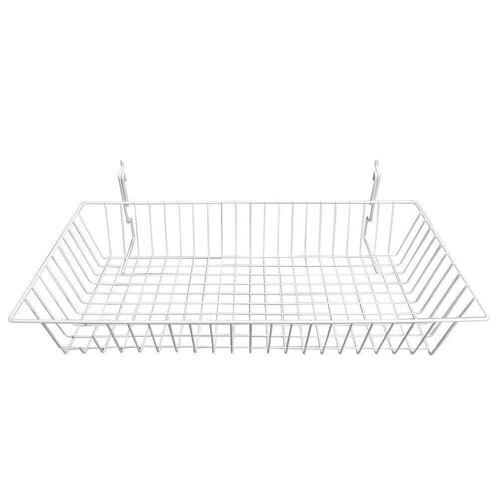 White Slatwall, Gridwall or Pegboard Multipurpose Basket 24&quot; W x 12&quot; D x... - $5.00