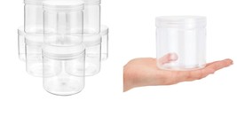 Jars for Slime for DIY Crafts 8 Pack Clear 12 oz Plastic Jars with Lids - £26.30 GBP
