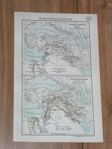 1938 Vintage Map Ancient Mesopotamia Assyria NEO-BABYLONIAN Empire Persia - $24.11