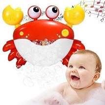 Crab Bubble Machine Bath Toy:Bath Bubble Maker,Blow Bubbles and Plays Red - £19.77 GBP