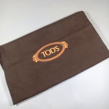 TODS Brown/Orange Drawstring Dust Bag 15&quot;x11.5&quot; for Handbags Shoes Bags - $10.99