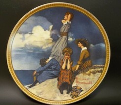 Norman Rockwell Rediscovered Women Porcelain Plate Waiting On The Shore - £7.88 GBP